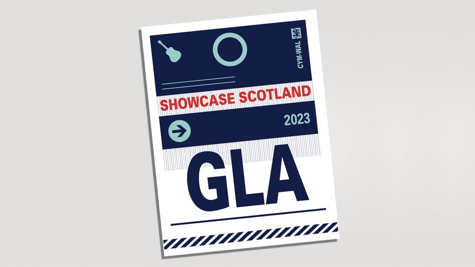 An illustrated poster with text reading Showcase Scotland 2023