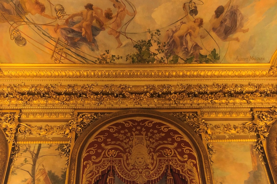The grand interior of Opera Comique Paris